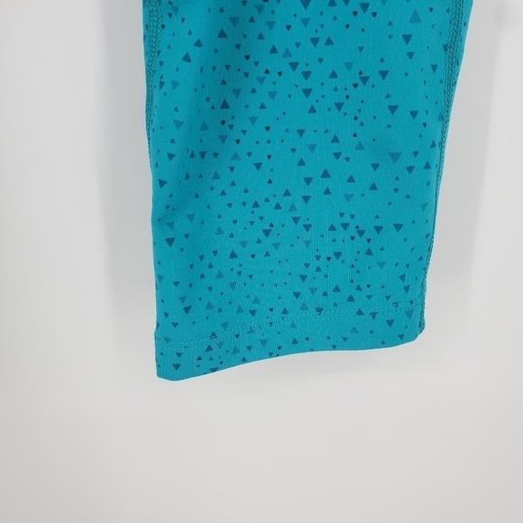 Nike Women Pro Dri Fit Workout Running Capri Cropped Leggings Pants Large Blue - Picture 8 of 11